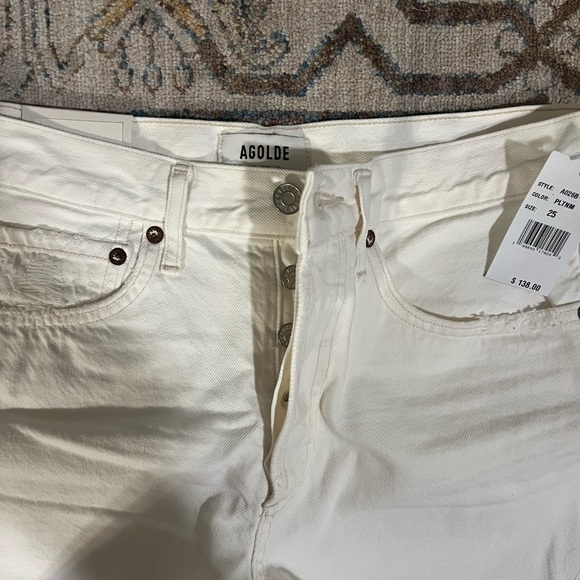 Agolde Parker vintage platinum shorts never worn size 25 - Picture 3 of 3